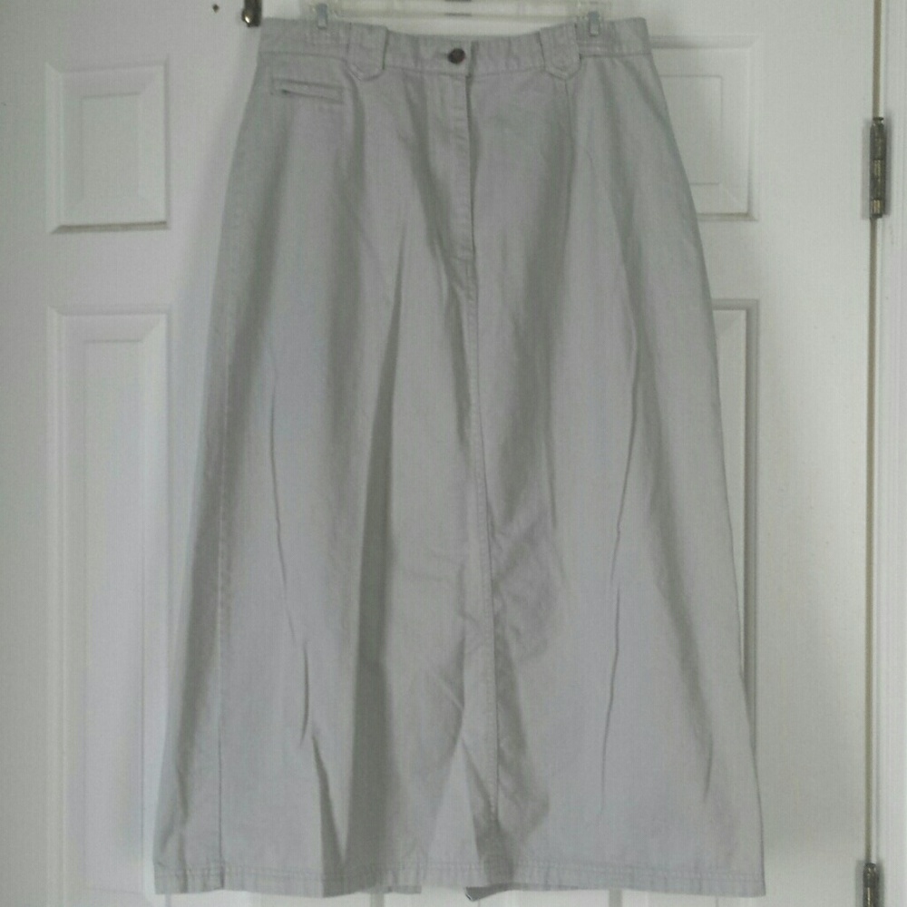 Woolrich women's vintage ankle length skirt sz 12 British Tan Academia